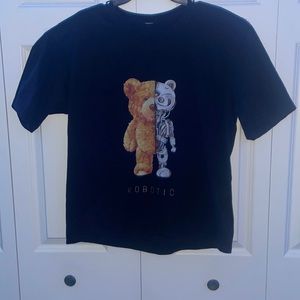 robotic bear black shirt
